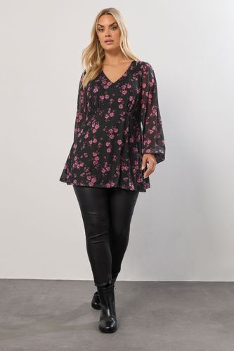 Haut En Maille Fleuri Noir Et Rose Size 58-60 - Yours - Modalova