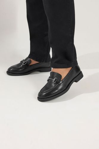 Mocassins Noirs À Ornement Métallique, Coupe Large Esize 39EEE - Yours - Modalova