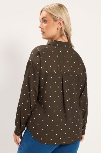Chemise Marron À Pois Size 54-56 - Yours - Modalova