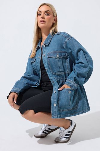 Veste En Denim Bleu À Taille Élastiquée Size 40 - Limited Collection - Modalova