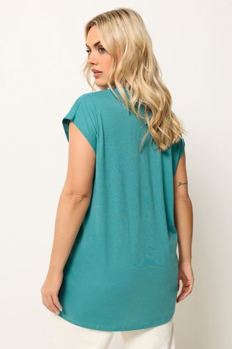 Tshirt Bleu Sarcelle À Encolure Fendue Size 48 - Yours - Modalova
