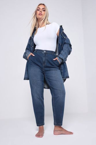 Jean Barrel En Denim Stretch Bleu Indigo Size 42 - Yours - Modalova