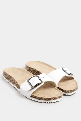 Sandales Blanches À Boucles Pieds Extra Larges Eee Size 40EEE - Yours - Modalova