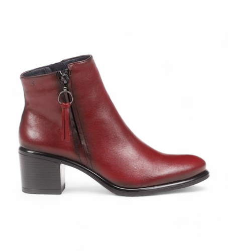 D8606-SU Bottines en cuir Lexi D8606 (35), 3 à 5 cm, Fermeture éclair, Casuel, Bordeaux - Dorking by Fluchos - Modalova