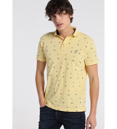 Polo Mini Print Tropical (M), Casuel, Coton, Manche courte - Six Valves - Modalova