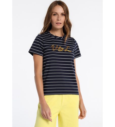 T-shirt tressé (S), Casuel, Coton, Manche courte - Victorio & Lucchino, V&L - Modalova