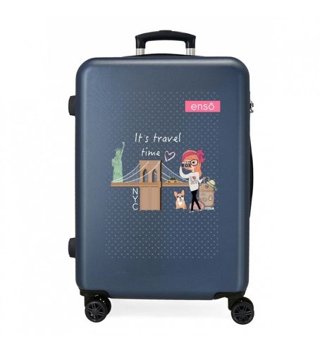 Unisex. 9381221 Travel Time Valise rigide moyenne 65cm (OSFA), Casuel, Synthétique, ABS/Polycarbonate - Enso - Modalova