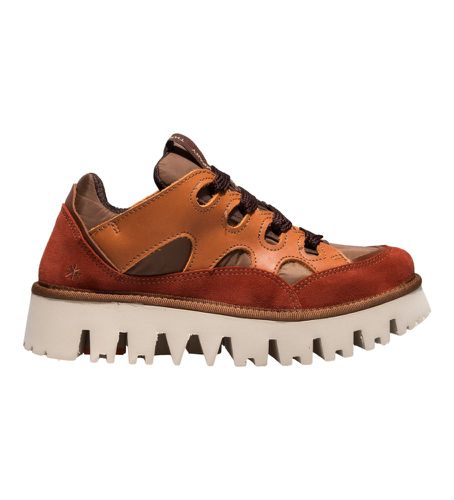 Unisex. 1180111TI003_008 1801 Pantoufles en cuir multicolore Trento (36), Rouge, Marron, 3 à 5 cm, Lacets, Casuel - Art - Modalova