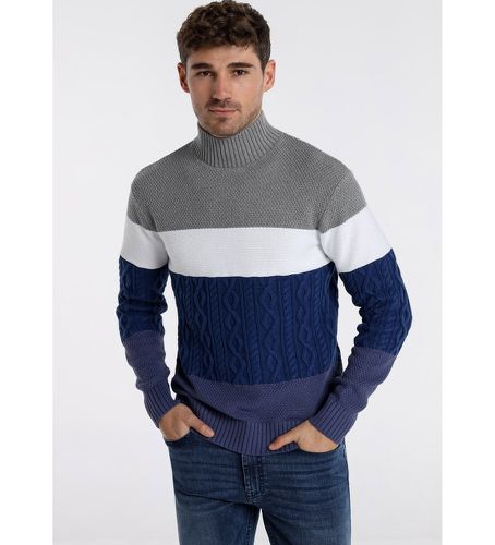 Pull - col rond (M), Casuel, Multicolore, Coton, Manche longue - Six Valves - Modalova