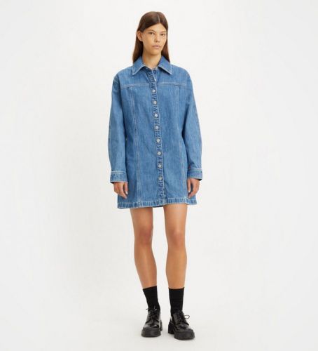 A4585-0001 Robe Shay bleue (L), Casuel, Manche longue, Le coton biologique, Durable - Levi's - Modalova