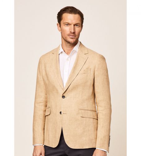 HM443173 Blazer Delave marron (42/32), Casuel, Fête, Coton, Classique, Manche longue - Hackett London - Modalova