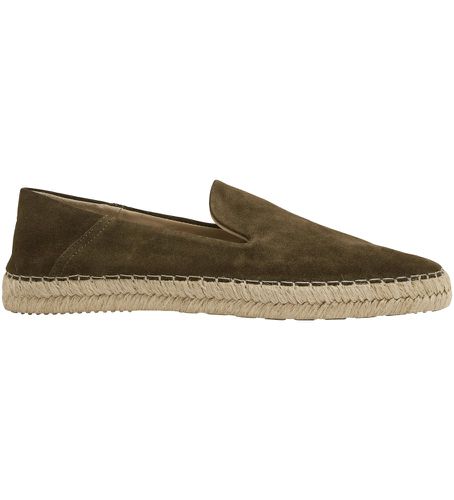 HMS21293 Espadrilles Flip-On en cuir de daim (40), Plat, Aucun, Casuel, Vert - Hackett London - Modalova