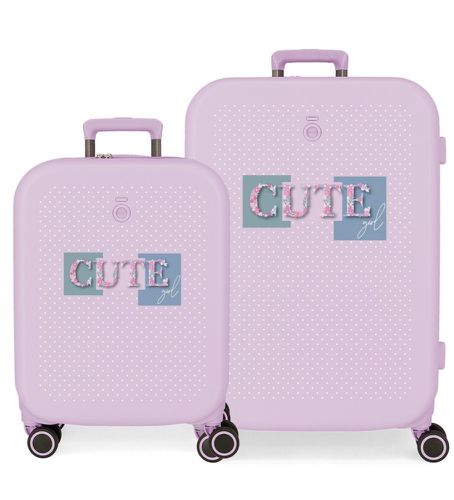 Unisex. 9539523 Cute Girl lilas set de bagages 55-70cm (OSFA), Casuel, Violet, ABS/Polycarbonate, Big, Cabine - Enso - Modalova