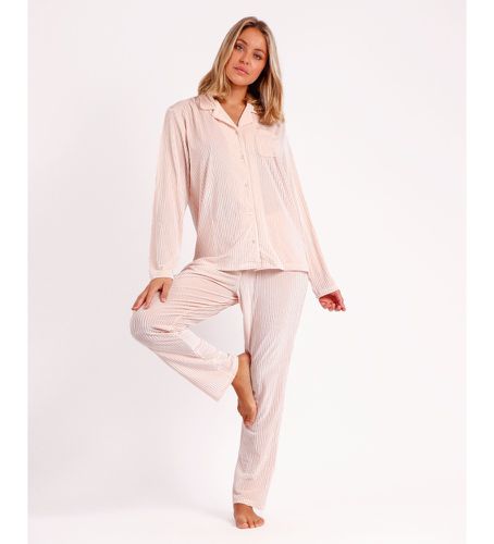 Pyjama manches longues ouvert classique élégant rayures (XL), Homewear, Polyester, Manche longue - Admas - Modalova