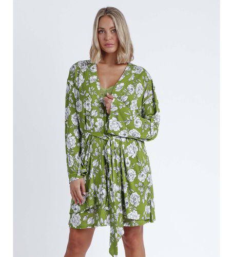 Robe de chambre fleuri (M), Homewear, Viscose, Manche longue - Admas - Modalova