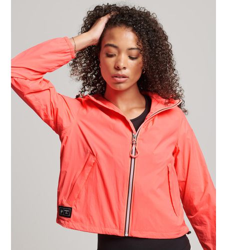 W5011431A Veste légère avec logo Code Standard (XS), Casuel, Nylon, Manche longue, Corail - Superdry - Modalova