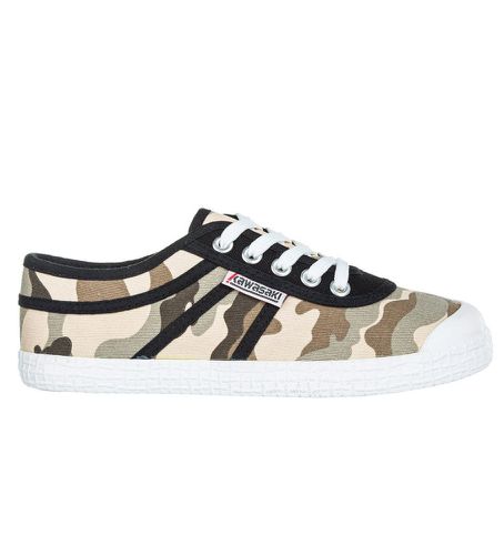 Unisex. K202417 Baskets marron camouflées (36), Tissu, Plat, Lacets, Casuel, Camouflage - Kawasaki - Modalova