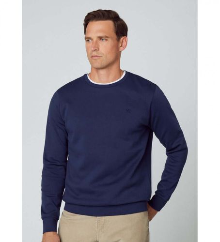 HM581165 Sweat double tricot (XL), Casuel, Coton, Manche longue, Marine - Hackett London - Modalova