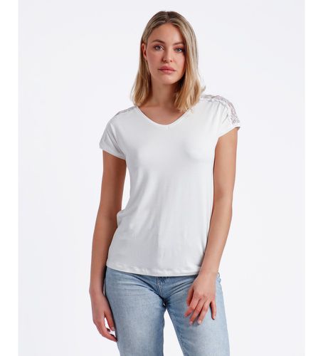 T-shirt à manches courtes en dentelle (S), Beige, Casuel - Admas - Modalova