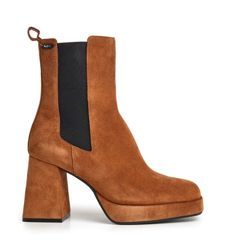 PLS50495 Abba Chelsea Leather Ankle Boots marron (36), Cuir, 5 à 8 cm, Aucun, Casuel - Pepe Jeans - Modalova