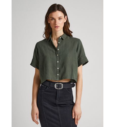 PL304604 Chemise verte Febbi (L), Casuel, Lin, Manche courte - Pepe Jeans - Modalova