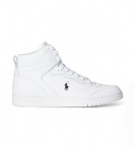 Low Top Lace leather trainers (40), Cuir, Blanc, Plat, Lacets, Casuel - Polo Ralph Lauren - Modalova