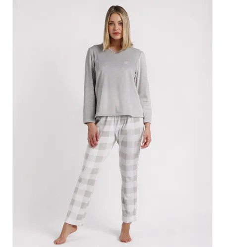 Pyjama manches longues velours (S), Homewear, Polyester, Manche longue - Admas - Modalova