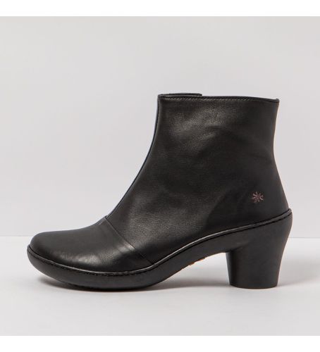 Bottines en cuir - Hauteur du talon : 6,5cm (36), 5 à 8 cm, Fermeture éclair, Casuel - Art - Modalova