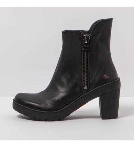 Bottines en cuir - Hauteur du talon : 7,5cm (36), Fermeture éclair, Casuel - Art - Modalova