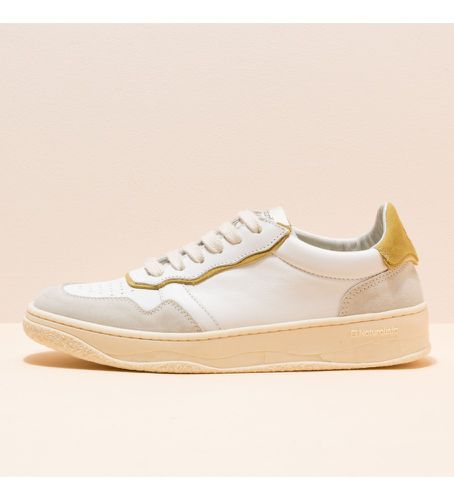 Unisex. 2584012B6005_017 Baskets en cuir N5840 Multi Material , (36), Blanc, Tissu, Plat, 1 à 3 cm, Lacets, Casuel - El Naturalista - Modalova