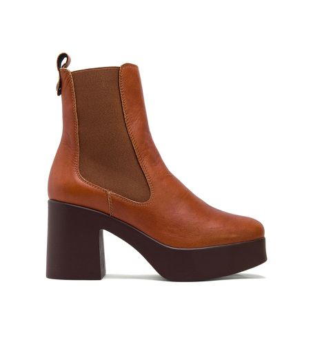 Bottines en cuir marron Laura -Hauteur du talon 8,5cm (40), 8 à 10 cm, Aucun, Casuel - Porronet - Modalova