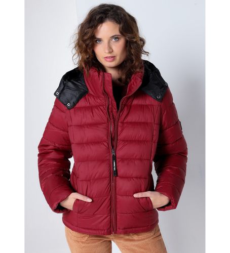 Manteau polaire matelassé à capuche marron (XS), Casuel, Grenat, Polyester, Manche longue, Bordeaux - Lois Jeans - Modalova