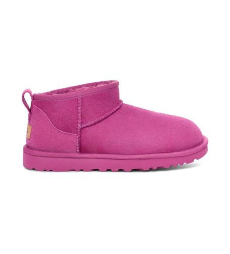 Classic Classic Ultra Mini Leather Ankle Boots (36), Cuir, Plat, Aucun, Casuel, Homewear, Rose - UGG - Modalova