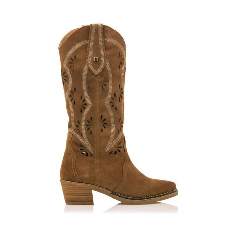 Bottes en cuir Teo marron - Hauteur du talon 5cm (36), 3 à 5 cm, Aucun, Casuel - Mustang - Modalova