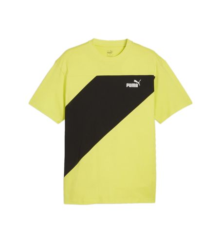 Power powerblock printed T-shirt (S), Casuel, Sport, Jaune, Coton, Manche courte - Puma - Modalova