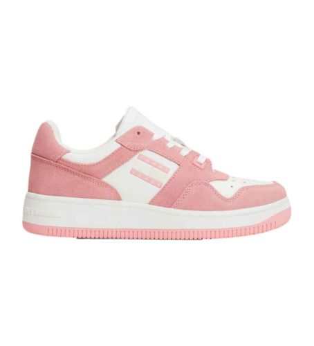 EN0EN02486 Retro Basket Leather Sneakers (39), Cuir, Plat, Lacets, Casuel, Rose - Tommy Jeans - Modalova