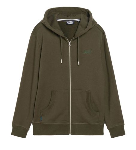 M2013585A Essential Logo Sweatshirt Zipper (L), Casuel, Vert, Coton, Manche longue - Superdry - Modalova