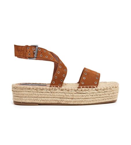 PLS90657 Sandales en cuir Tracy Marron antique (37), 3 à 5 cm, Boucle, Casuel - Pepe Jeans - Modalova