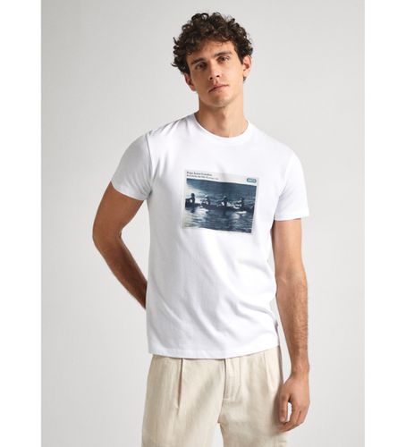 PM509372 T-shirt Ciel (S), Casuel, Coton, Manche courte - Pepe Jeans - Modalova