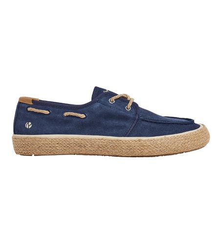 PMS10325 Port Coast Leather Sneakers (40), Cuir, Plat, Lacets, Casuel, Durable, Marine - Pepe Jeans - Modalova