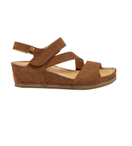 ND005_023 Sandales en cuir N5852 marron -Hauteur du talon compensé 5cm (36), 5 à 8 cm, Velcro, Casuel - El Naturalista - Modalova