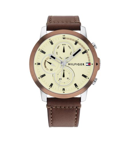 Montre analogique avec bracelet en cuir Acier (OSFA), Casuel, Laisse - Tommy Hilfiger - Modalova