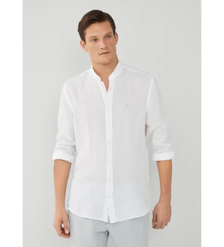 HM309742 Chemise en lin Garment Dye (XL), Casuel, Classique, Manche longue - Hackett London - Modalova