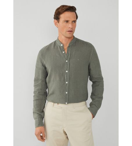 HM309742 Chemise en lin teintée dans la masse (XXL), Casuel, Classique, Manche longue - Hackett London - Modalova