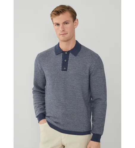 HM703103 Polo texturé (S), Casuel, Laine, Manche longue - Hackett London - Modalova