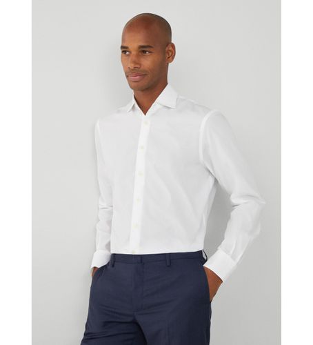 HM309849 Chemise en popeline de luxe, (M), Coton, Classique, Manche longue - Hackett London - Modalova