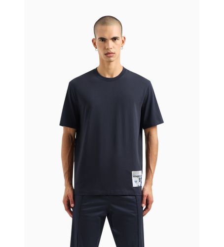 DZTLFZJ9JZ1583 T-shirt bass (M), Casuel, Coton, Manche courte, Marine - Armani Exchange - Modalova