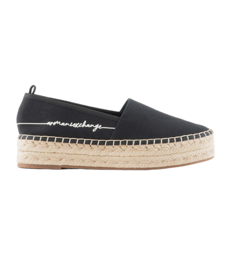 XDS005XV84600002 Espadrilles en toile noire (37), Casuel - Armani Exchange - Modalova