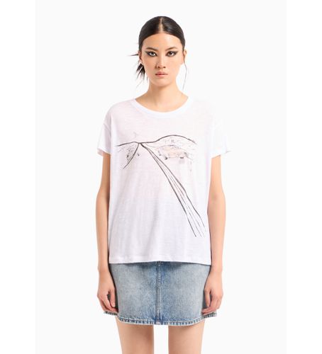 DYT09YJ3SZ1000 T-shirt boyfriend (S), Casuel, Manche courte, Le coton biologique, Durable - Armani Exchange - Modalova