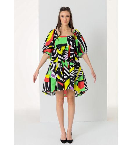 Robe courte imprimée multicolore avec volume (XS), Casuel, Fête, Coton, Manche courte - Victorio & Lucchino, V&L - Modalova